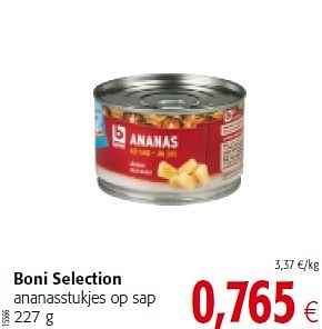 Promoties Boni selection ananasstukjes op sap - Boni - Geldig van 03/06/2015 tot 16/06/2015 bij Colruyt