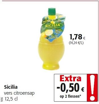 Promotions Sicilia vers citroensap - Sicilia - Valide de 03/06/2015 à 16/06/2015 chez Colruyt