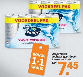 Promoties Lotus-nalys vochtvangers decor - Lotus Nalys - Geldig van 08/06/2015 tot 14/06/2015 bij Albert Heijn