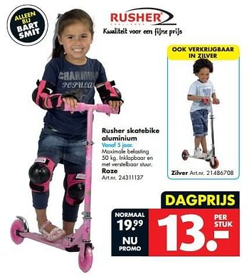 Promoties Rusher skatebike aluminium - Rusher - Geldig van 06/06/2015 tot 21/06/2015 bij Bart Smit