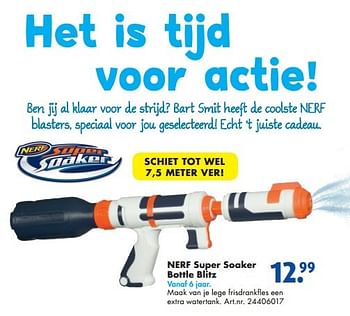 Promoties Nerf super soaker bottle blitz - Nerf - Geldig van 06/06/2015 tot 21/06/2015 bij Bart Smit