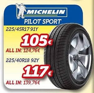 Promoties Michelin pilot sport 225-45r17 91y - Michelin - Geldig van 15/06/2015 tot 14/07/2015 bij Auto 5