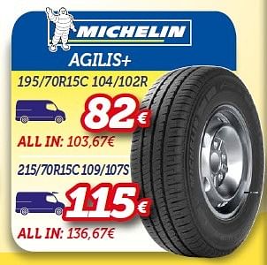 Promoties Michelin agilis+ 195-70r15c 104-102r - Michelin - Geldig van 15/06/2015 tot 14/07/2015 bij Auto 5