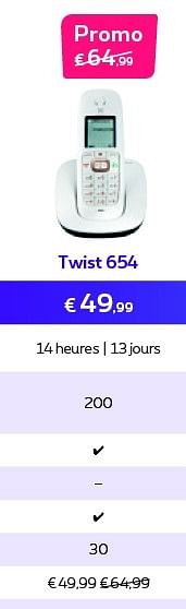 Promotions Twist 654 - Huismerk - Proximus - Valide de 01/06/2015 à 30/06/2015 chez Proximus