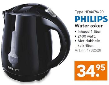 blijven chef drijvend Philips Philips waterkoker hd4676-20 - En promotion chez Blokker