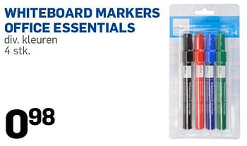 Middeleeuws bemanning paneel Office Essentials Whiteboard markers office essentials - Promotie bij Action