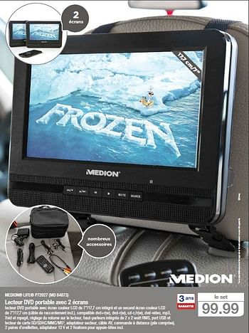 Aanpassingsvermogen viel laag Medion Medion life p72027 (md 84873) lecteur dvd portable avec 2 écrans -  Promotie bij Aldi