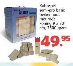 Promotions Kubbspel semi-pro basic berkenhout - Produit maison - Unikamp - Valide de 08/06/2015 à 12/07/2015 chez Unikamp