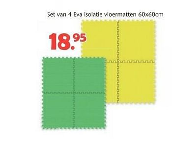 Promoties Set van 4 eva isolatie vloermatten - Huismerk - Unikamp - Geldig van 08/06/2015 tot 12/07/2015 bij Unikamp