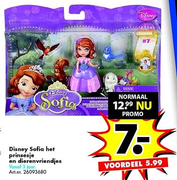 Promoties Disney sofia het prinsesje en dierenvriendjes - Disney - Geldig van 01/07/2015 tot 31/07/2015 bij Bart Smit
