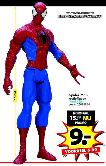 Promoties Spider-man actiefiguur - Spider-man - Geldig van 01/07/2015 tot 31/07/2015 bij Bart Smit