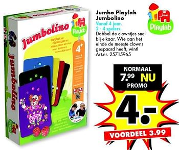 Promoties Jumbo playlab jumbolino - Jumbo - Geldig van 01/07/2015 tot 31/07/2015 bij Bart Smit