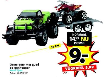Promoties Grote auto met quad op aanhanger - Huismerk - Bart Smit - Geldig van 01/07/2015 tot 31/07/2015 bij Bart Smit
