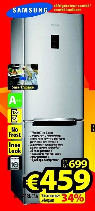 Promoties Samsung réfrigérateur combi - combi koelkast rb29ferncsa - Samsung - Geldig van 01/07/2015 tot 31/07/2015 bij ElectroStock