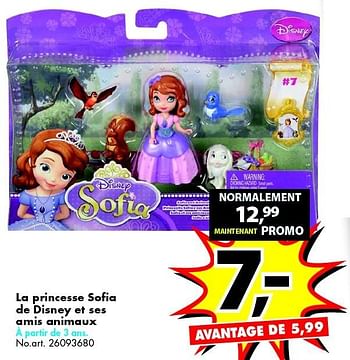 Promotions La princesse sofia de disney et ses amis animaux - Disney - Valide de 01/07/2015 à 31/07/2015 chez Bart Smit