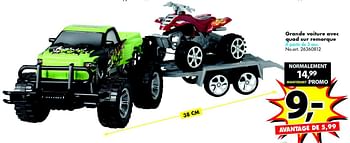 Promotions Grande voiture avec quad sur remorque - Produit maison - Bart Smit - Valide de 01/07/2015 à 31/07/2015 chez Bart Smit