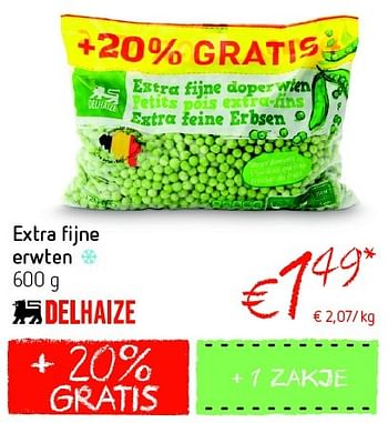 Delhaize Promotie Extra Fijne Erwten Huismerk Delhaize Diepvries Geldig Tot 15 07 15 Promobutler