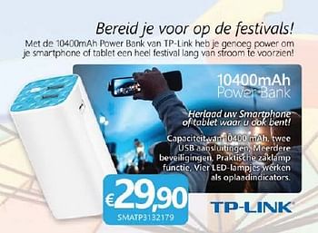 Promoties Bereid je voor op de festivals - TP-LINK - Geldig van 09/07/2015 tot 28/08/2015 bij Compudeals