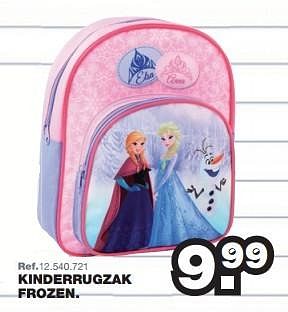 Promotions Kinderrugzak frozen - Disney  Frozen - Valide de 27/07/2015 à 06/09/2015 chez Maxi Toys