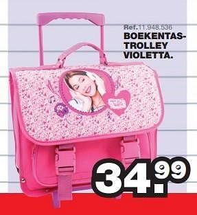 Promotions Boekentastrolley violetta - Violetta - Valide de 27/07/2015 à 06/09/2015 chez Maxi Toys
