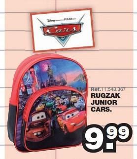 Promoties Rugzak junior cars - Cars - Geldig van 27/07/2015 tot 06/09/2015 bij Maxi Toys