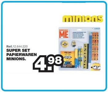 Promoties Super set papierwaren minions. - Minions - Geldig van 27/07/2015 tot 06/09/2015 bij Maxi Toys