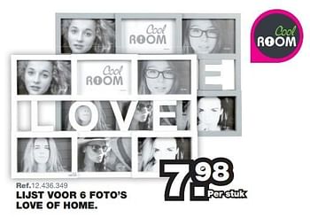 Promoties Lijst voor 6 foto`s love of home. - Cool Room - Geldig van 27/07/2015 tot 06/09/2015 bij Maxi Toys