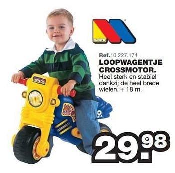 Promoties Loopwagentje crossmotor - Molto - Geldig van 27/07/2015 tot 06/09/2015 bij Maxi Toys