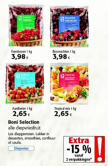 Boni Boni Selection Alle Diepvriesfruit Promotie Bij Colruyt