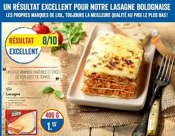 Alfredo Lasagne - En promotion chez Lidl