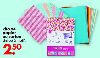 Promotions Kilo de papier ou carton - Produit maison - Hema - Valide de 05/08/2015 à 25/08/2015 chez Hema