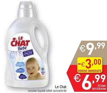 Le Chat Le Chat Lessive Liquide Bebe Concentree En Promotion Chez Intermarche