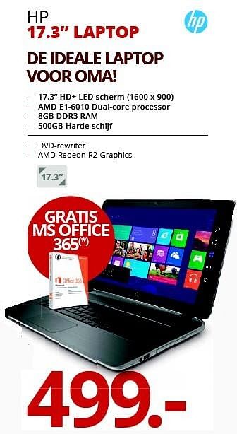 Promoties Hp laptop - HP - Geldig van 17/08/2015 tot 30/09/2015 bij PC Center