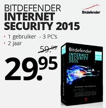 Promoties Bitdefender internet security 2015 - Bitdefender - Geldig van 17/08/2015 tot 30/09/2015 bij PC Center