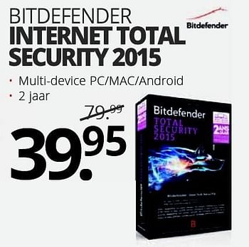 Promoties Bitdefender internet total security 2015 - Bitdefender - Geldig van 17/08/2015 tot 30/09/2015 bij PC Center