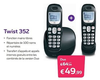 Promotions Twist 362 - Huismerk - Proximus - Valide de 17/08/2015 à 30/09/2015 chez Proximus