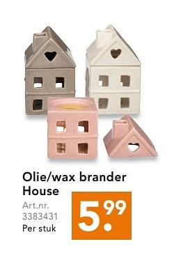 leer Hallo Aanpassen Huismerk - Blokker Olie-wax brander house - Promotie bij Blokker