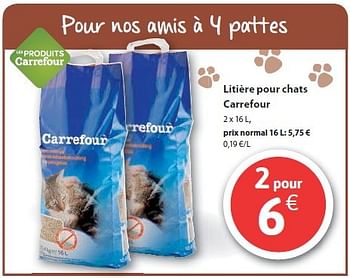 Promotion Carrefour Market Litiere Pour Chats Carrefour Produit Maison Carrefour Animaux Accessoires Valide Jusqua 4 Promobutler