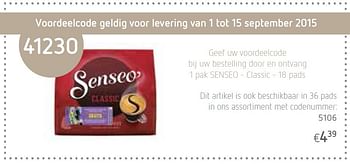 Promoties Senseo - classic - Douwe Egberts - Geldig van 01/09/2015 tot 30/09/2015 bij Caddyhome