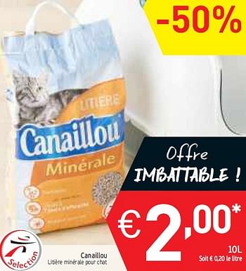 Canaillou Canaillou Litiere Minerale Pour Chat En Promotion Chez Intermarche