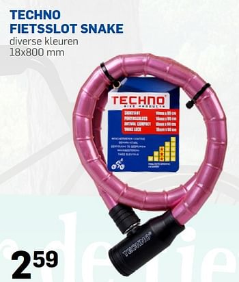 Zeug naakt Kansen Techno Techno fietsslot snake - Promotie bij Action