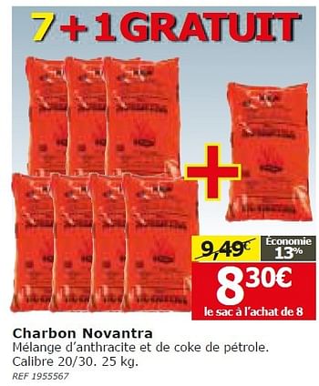 Promotions Charbon novantra - Produit maison - BricoPlanit - Valide de 09/09/2015 à 28/09/2015 chez BricoPlanit