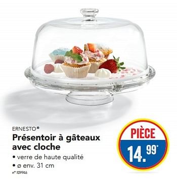 Ernesto Presentoir A Gateaux Avec Cloche En Promotion Chez Lidl