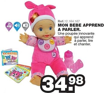 Promotion Maxi Toys Mon Bebe Apprend A Parler Vtech Jouets Valide Jusqua 4 Promobutler