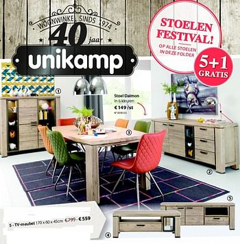 Promoties Tv-meubel - Huismerk - Unikamp - Geldig van 28/09/2015 tot 25/10/2015 bij Unikamp