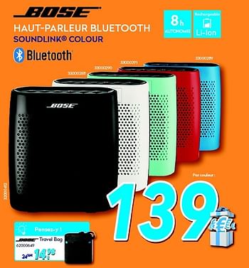 Promotions Bose haut-parleur bluetooth soundlink colour - Bose - Valide de 28/09/2015 à 25/10/2015 chez Krefel