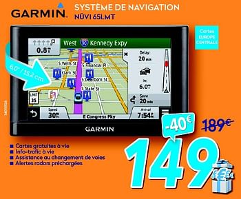 Promotions Garmin système de navigation nüvi 65lmt - Garmin - Valide de 28/09/2015 à 25/10/2015 chez Krefel