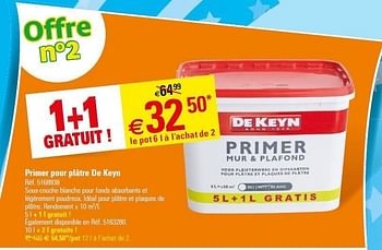 Promotions Primer pour plâtre de keyn - De keyn - Valide de 06/10/2015 à 19/10/2015 chez Brico