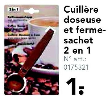 Promotions Cuillère doseuse et fermesachet 2 en 1 - Produit maison - Blokker - Valide de 05/10/2015 à 18/10/2015 chez Blokker