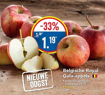 Promoties Belgische royal gala-appels - Huismerk - Lidl - Geldig van 12/10/2015 tot 17/10/2015 bij Lidl